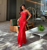 VESTIDO DE RENDA VERMELHO CARTAGENA VERMELHO